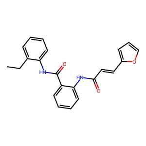 N-(2-ethylphenyl)-2-[[(E)-3-(furan-2-yl)prop-2-enoyl]amino]benzamide structure
