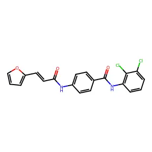 N-(2,3-dichlorophenyl)-4-[[(E)-3-(furan-2-yl)prop-2-enoyl]amino]benzamide structure