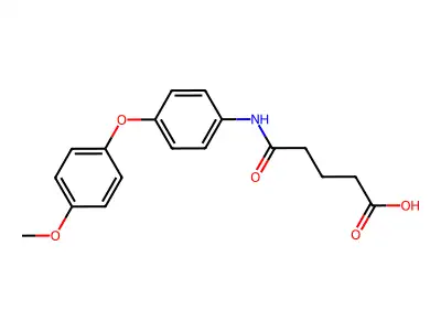 5-[4-(4-Methoxyphenoxy)anilino]-5-oxopentanoic acid structure