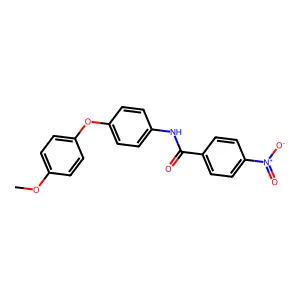 N-[4-(4-methoxyphenoxy)phenyl]-4-nitrobenzamide structure