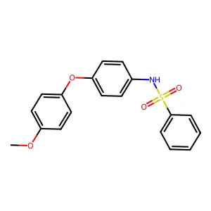 N-[4-(4-methoxyphenoxy)phenyl]benzenesulfonamide structure