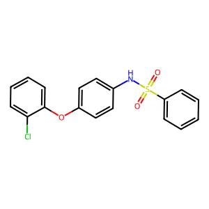 N-[4-(2-chlorophenoxy)phenyl]benzenesulfonamide structure