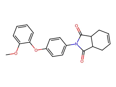 2-[4-(2-Methoxyphenoxy)phenyl]-3a,4,7,7a-tetrahydroisoindole-1,3-dione structure