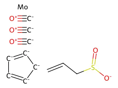 Carbon monoxide;cyclopenta-1,3-diene;molybdenum;prop-2-ene-1-sulfinate structure