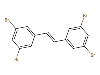 (E)-1,2-bis(3,5-dibromophenyl)ethene structure