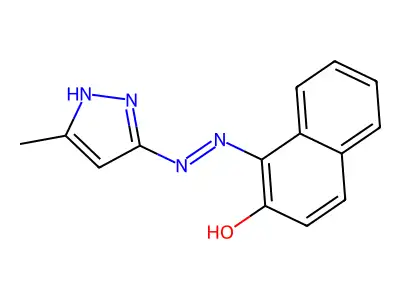 2-Naphthalenol, 1-[(5-methyl-1H-pyrazol-3-yl)azo]- structure