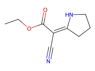 Ethyl 2-cyano-2-pyrrolidin-2-ylideneacetate structure