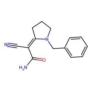 2-(1-Benzylpyrrolidin-2-ylidene)-2-cyanoacetamide structure