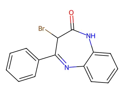3-Bromo-4-phenyl-1,3-dihydro-2h-1,5-benzodiazepin-2-one structure