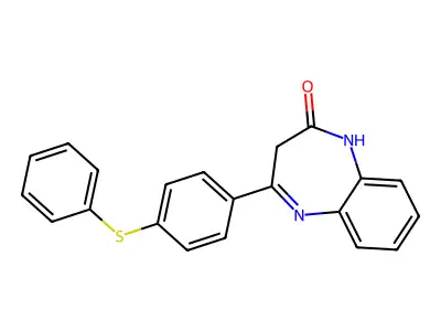 2H-1,5-Benzodiazepin-2-one, 1,3-dihydro-4-(4-(phenylthio)phenyl)- structure