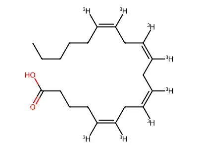 (5,6,8,9,11,12,14,15-3H)Arachidonic acid structure