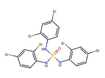 Phosphoric triamide, N,N',N''-tris(2,4-dibromophenyl)- structure