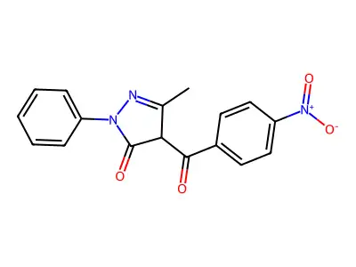 5-methyl-4-(4-nitrobenzoyl)-2-phenyl-2,4-dihydro-3H-pyrazol-3-one structure