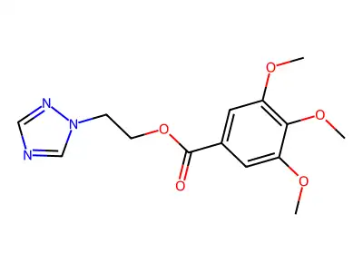 Benzoic acid, 3,4,5-trimethoxy-, 2-(1H-1,2,4-triazol-1-yl)ethyl ester structure