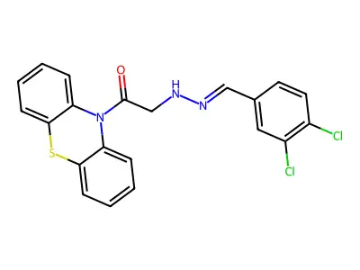 2-[2-[(3,4-Dichlorophenyl)methylidene]hydrazinyl]-1-phenothiazin-10-ylethanone structure