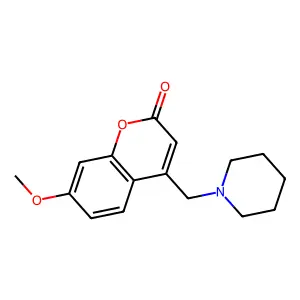 7-methoxy-4-(piperidin-1-ylmethyl)-2H-chromen-2-one structure