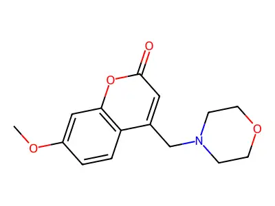 7-Methoxy-4-(morpholin-4-ylmethyl)chromen-2-one structure
