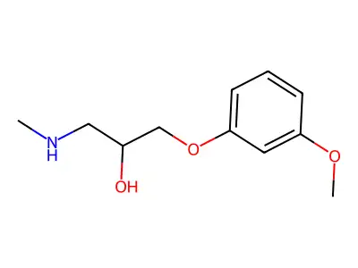 1-(3-Methoxyphenoxy)-3-(methylamino)propan-2-ol structure