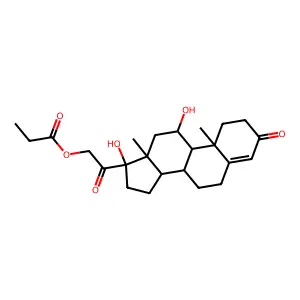 Hydrocortisone 21-propionate structure