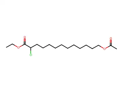 Ethyl 13-(acetyloxy)-2-chlorotridecanoate structure
