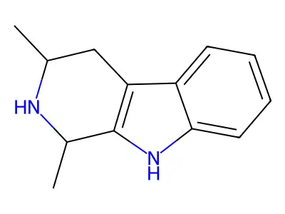 1,3-Dimethyl-2,3,4,9-tetrahydro-1H-beta-carboline structure