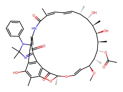 Ansamycin: Rifamycin derivative R-120 structure