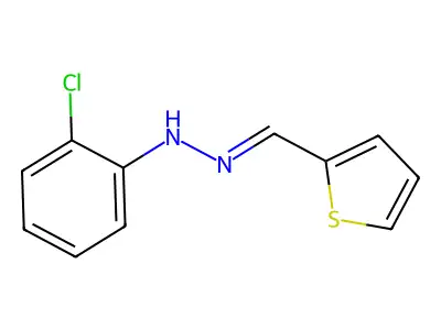 2-chloro-N-(thiophen-2-ylmethylideneamino)aniline structure