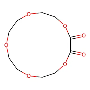 1,4,7,10,13-Pentaoxacyclopentadecane-2,3-dione structure
