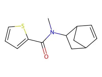 N2-bicyclo[2.2.1]hept-5-en-2-yl-N2-methylthiophene-2-carboxamide structure