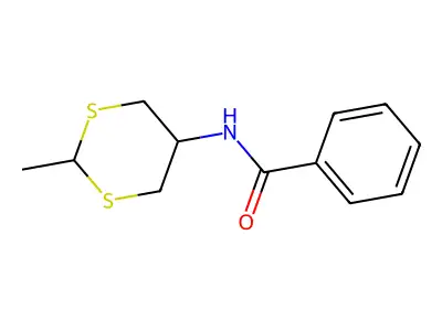 N-(2-methyl-1,3-dithian-5-yl)benzamide structure