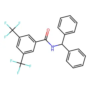 N-benzhydryl-3,5-bis(trifluoromethyl)benzamide structure