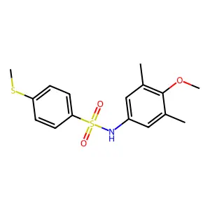 N-(4-methoxy-3,5-dimethylphenyl)-4-methylsulfanylbenzenesulfonamide structure