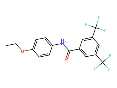 N-(4-ethoxyphenyl)-3,5-bis(trifluoromethyl)benzamide structure