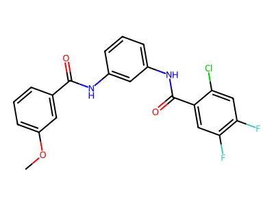 2-chloro-4,5-difluoro-N-[3-[(3-methoxybenzoyl)amino]phenyl]benzamide structure