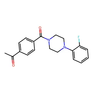 1-[4-[4-(2-Fluorophenyl)piperazine-1-carbonyl]phenyl]ethanone structure