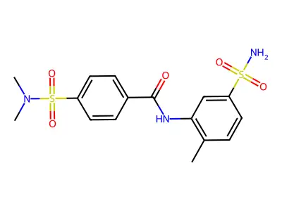 4-(dimethylsulfamoyl)-N-(2-methyl-5-sulfamoylphenyl)benzamide structure