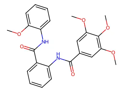 3,4,5-trimethoxy-N-[2-[(2-methoxyphenyl)carbamoyl]phenyl]benzamide structure