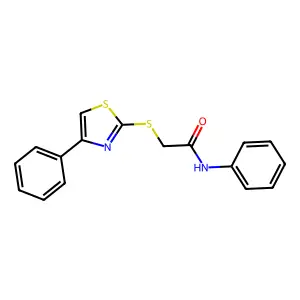 N-phenyl-2-[(4-phenyl-1,3-thiazol-2-yl)sulfanyl]acetamide structure