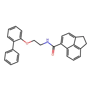 N-[2-(2-phenylphenoxy)ethyl]-1,2-dihydroacenaphthylene-5-carboxamide structure