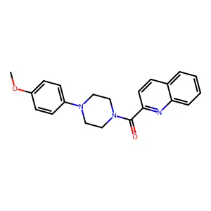 [4-(4-Methoxyphenyl)piperazin-1-yl]-quinolin-2-ylmethanone structure