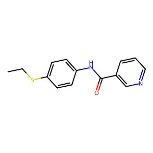 N-[4-(ethylthio)phenyl]nicotinamide structure