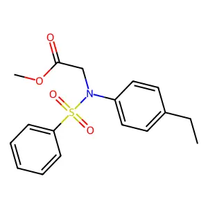 methyl N-(4-ethylphenyl)-N-(phenylsulfonyl)glycinate structure