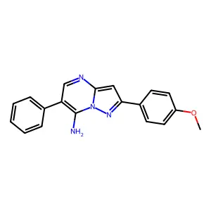 2-(4-Methoxyphenyl)-6-phenylpyrazolo[1,5-a]pyrimidin-7-amine structure