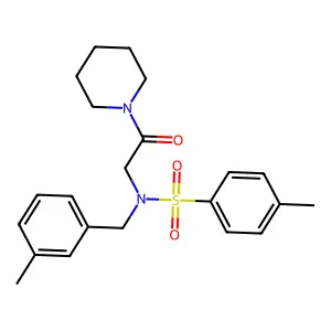 4-methyl-N-(3-methylbenzyl)-N-[2-oxo-2-(piperidin-1-yl)ethyl]benzenesulfonamide structure