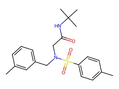 N-tert-butyl-2-[(3-methylphenyl)methyl-(4-methylphenyl)sulfonylamino]acetamide structure