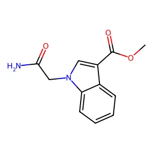Methyl 1-(2-amino-2-oxoethyl)-indole-3-carboxylate structure