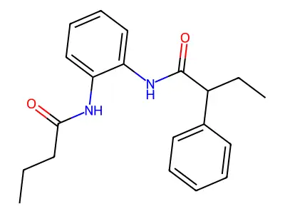 N-[2-(butanoylamino)phenyl]-2-phenylbutanamide structure