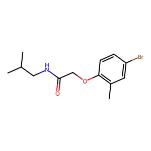2-(4-bromo-2-methylphenoxy)-N-isobutylacetamide structure