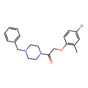 1-(4-Benzylpiperazin-1-yl)-2-(4-bromo-2-methylphenoxy)ethanone structure