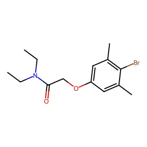 2-(4-bromo-3,5-dimethylphenoxy)-N,N-diethylacetamide structure